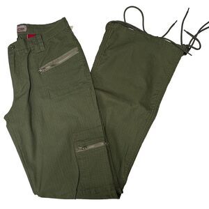 Y2K Lazer Jeans Olive Green Cargo Pants | Size 9